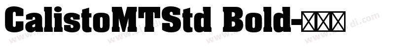 CalistoMTStd Bold字体转换